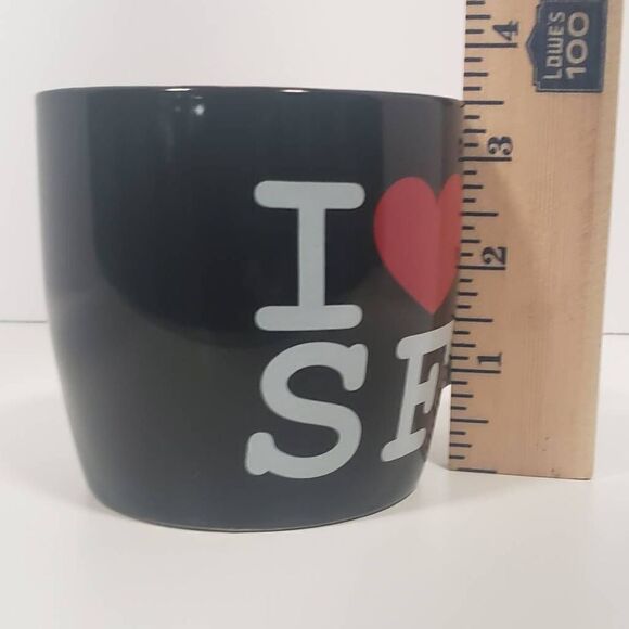 I Heart SF Coffee Tea Mug Cup 12 oz. Black Red‎ - Picture 5 of 8